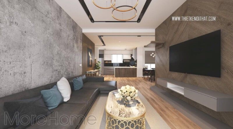 Mảng tường TV ốp đá nhân tạo cao cấp có màu sắc mới lạ, tạo ra hiệu ứng màu sắc thời thượng tốt cho không gian.
